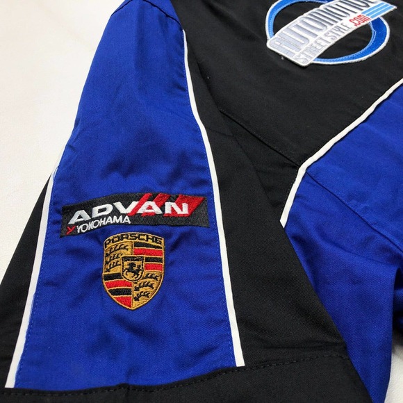 AMS Motorsports GTR Bently Lamborghini Porsche Mechanic Button Shirt Men XXL 2XL - Picture 3 of 12